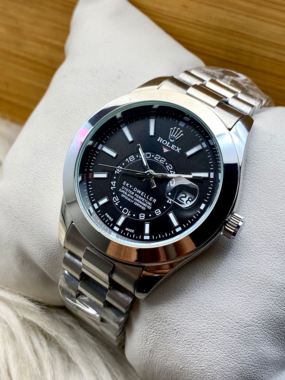 Rolex Sky Dweller Silver (Black Dial)