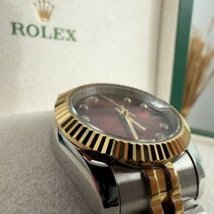 SilverXGold Braided Ruby Dial High Grade Watch