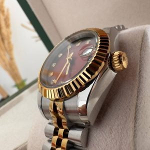 SilverXGold Braided Ruby Dial High Grade Watch