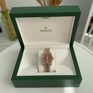 SilverXGold Braided Ruby Dial High Grade Watch